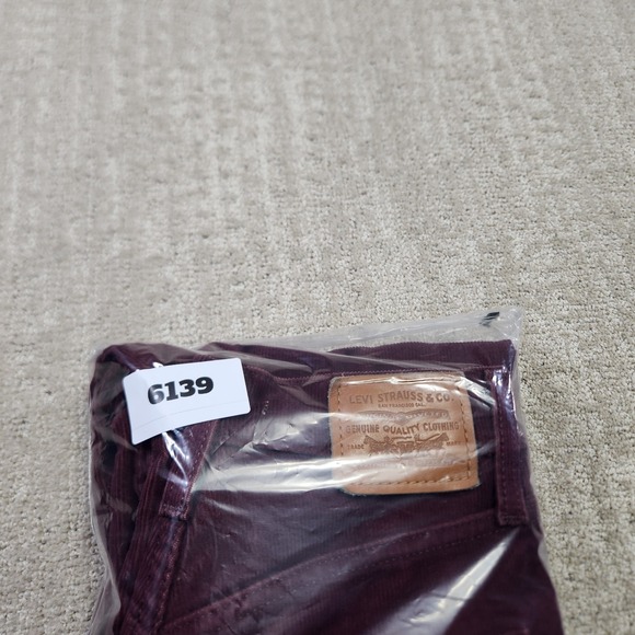 Levis Premium Corduroy Pants Women 25 Ribcage Straight Ankle Wide Leg Cotton - Picture 12 of 12